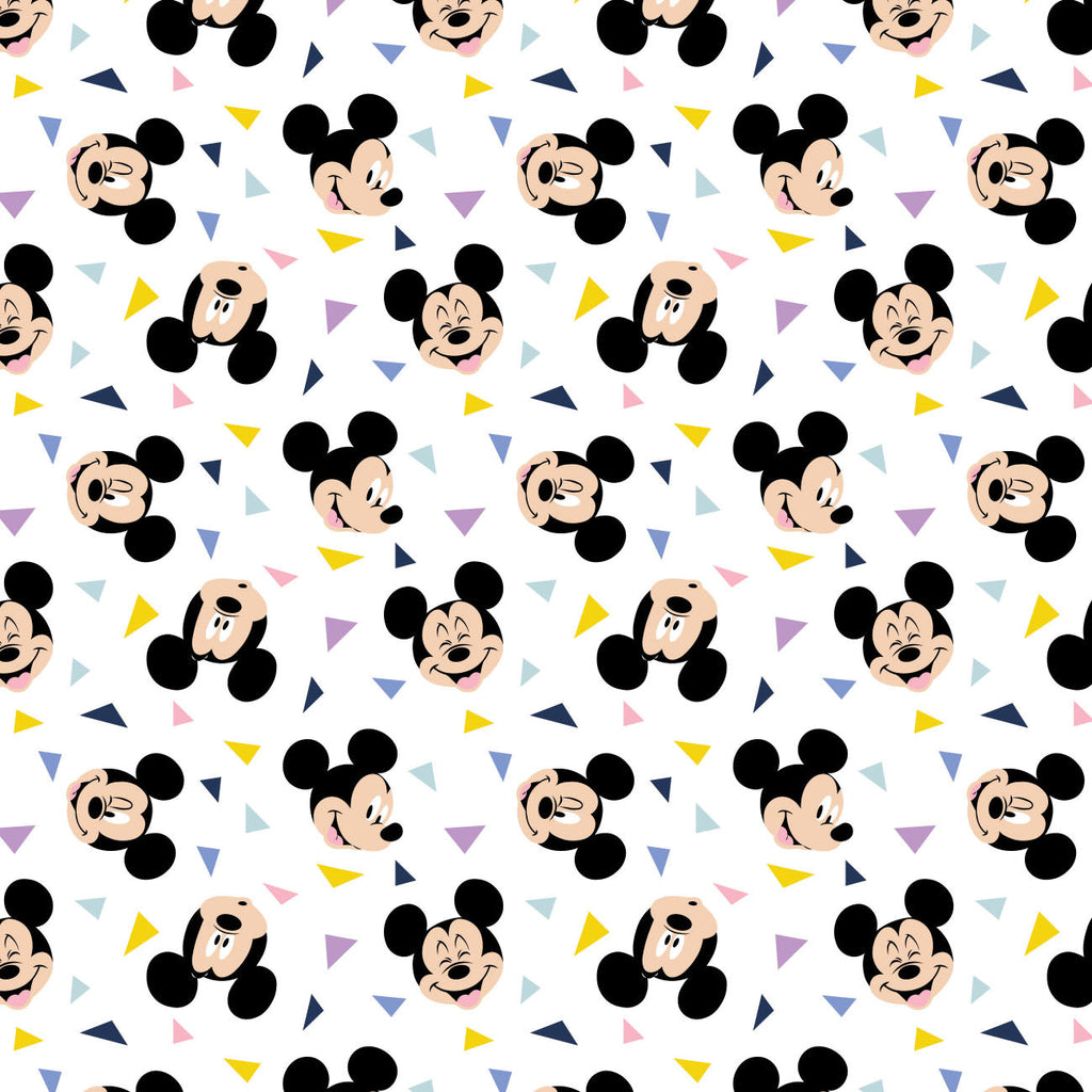 Disney -Mickey Confetti Toss- White-Cotton