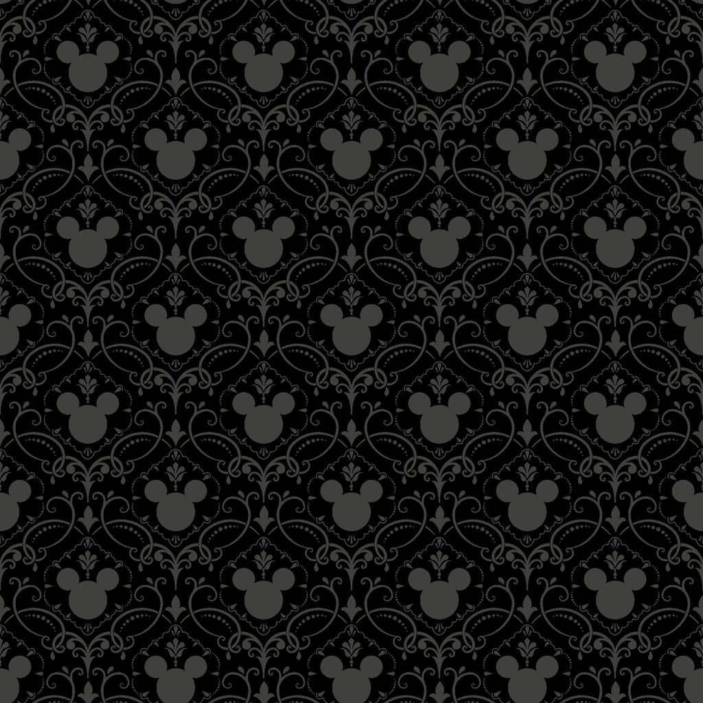 Character Halloween IV Collection - Mickey Damask Silhouette - Black - Cotton 85271069-01