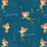 Peter Pan And Tinker Bell Collection - Neverland Adventures - Printed Flannel by Disney