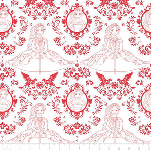 Disney -Elena of Avalor Collection - 2 Yard Cotton Cut - Outline - Ruby