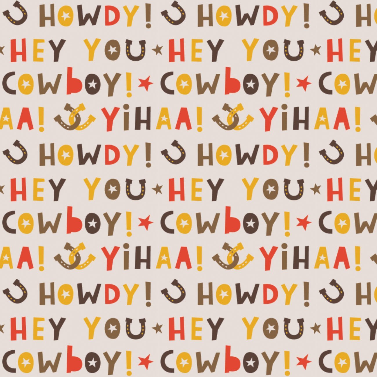 Hey Cowboy by Puck Selders - Howdy - Cream