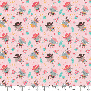 Bow to boot - wild west sweetheart  Pink- Flannel-FULL  10  YARD BOLT