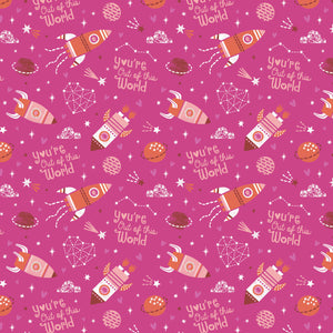 Valentine's Day II Collection-Out of This World- Cotton- Pink