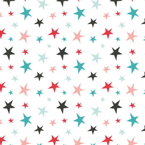 Merry Penguins Collection - Stars  - White - Minky 89220905M-01