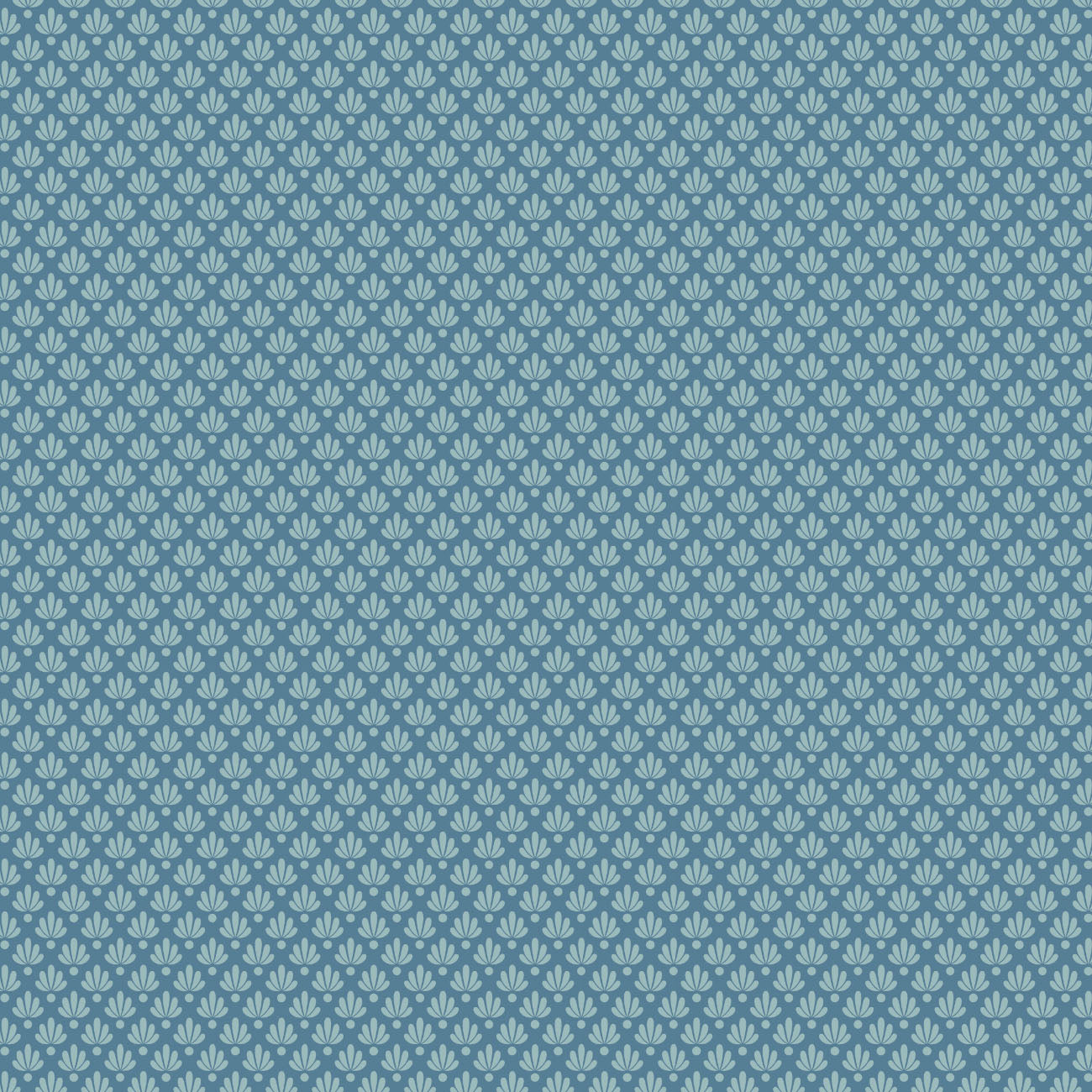 Prairies Collection - Leaf - Blue - Cotton 90220103-03