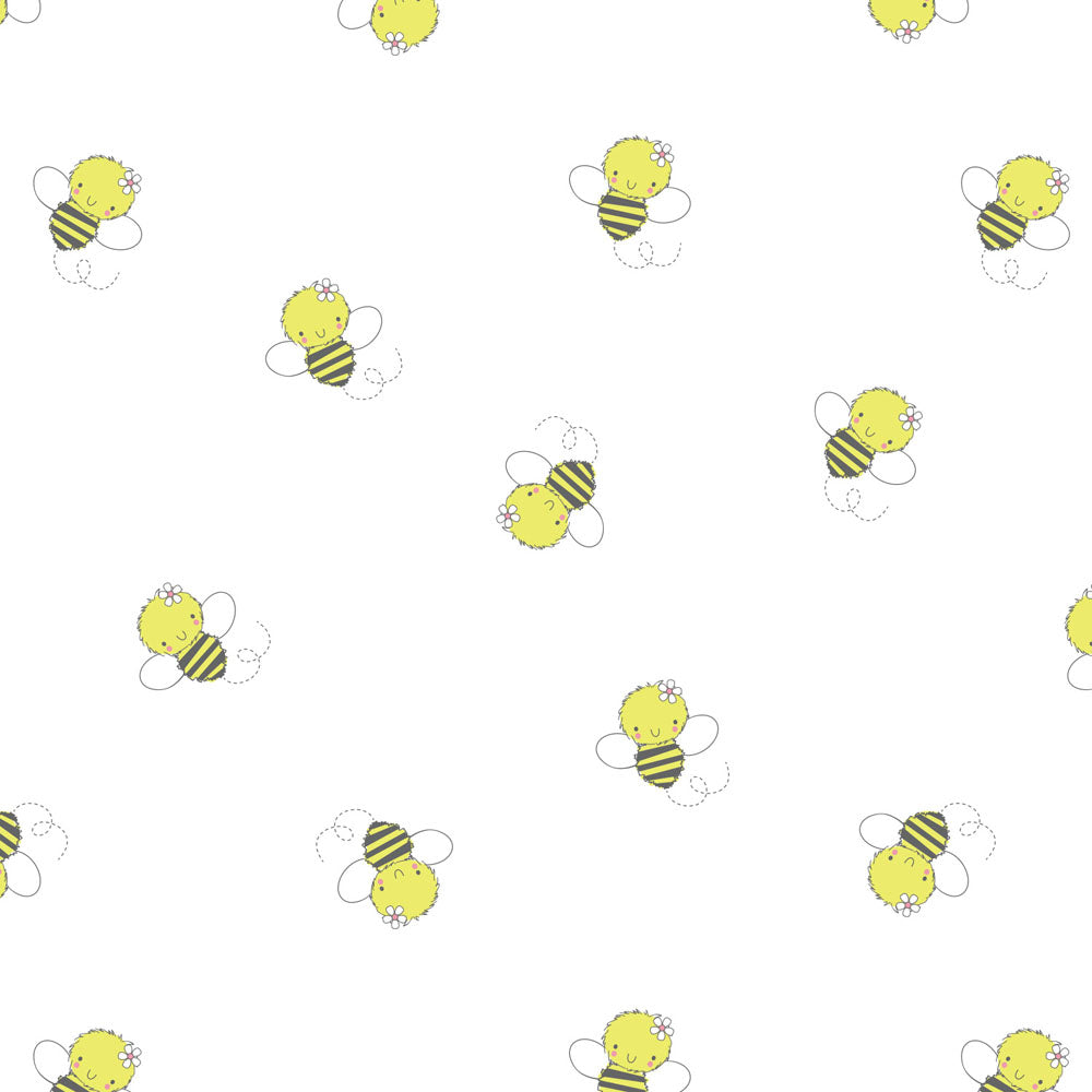 Nursery Program - Bee -100% Cotton - Bambino Print Yellow