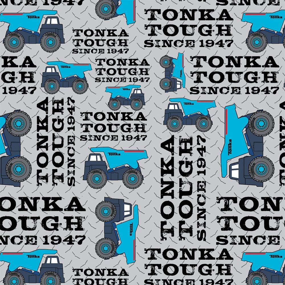 Tonka Tough - Printed Flannel by Hasbro - Blue