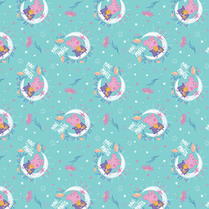 Peppa Pig Collection- Peppa Moon Magic - Cotton - Light Teal