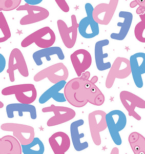 Peppa Pig Collection- Peppa Face Toss - Cotton - White