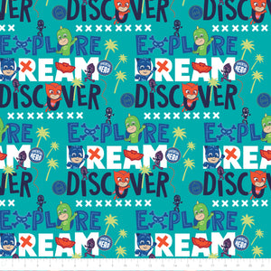 PJ Masks Adventure Heroes Collection - Explore Dream Discover  - Aqua - Minky 95240104M-02