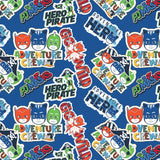 PJ Masks Adventure Heroes Collection - Adventure Crew  - Blue - Minky 95240108M-01