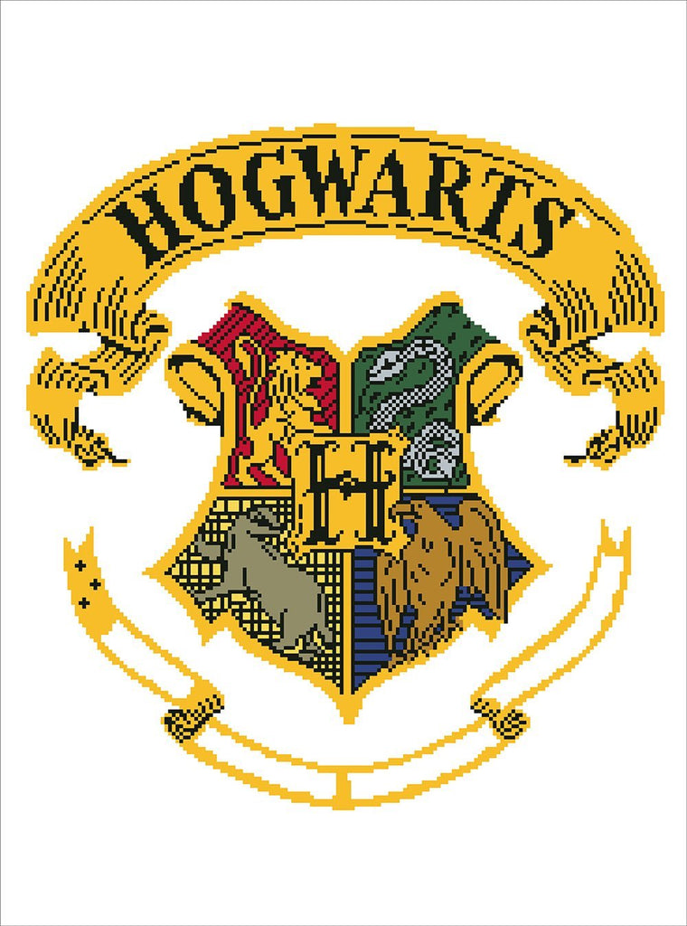 Harry Potter Écusson Hogwarts - Trousse d'art broderie diamant de Camelot Dotz