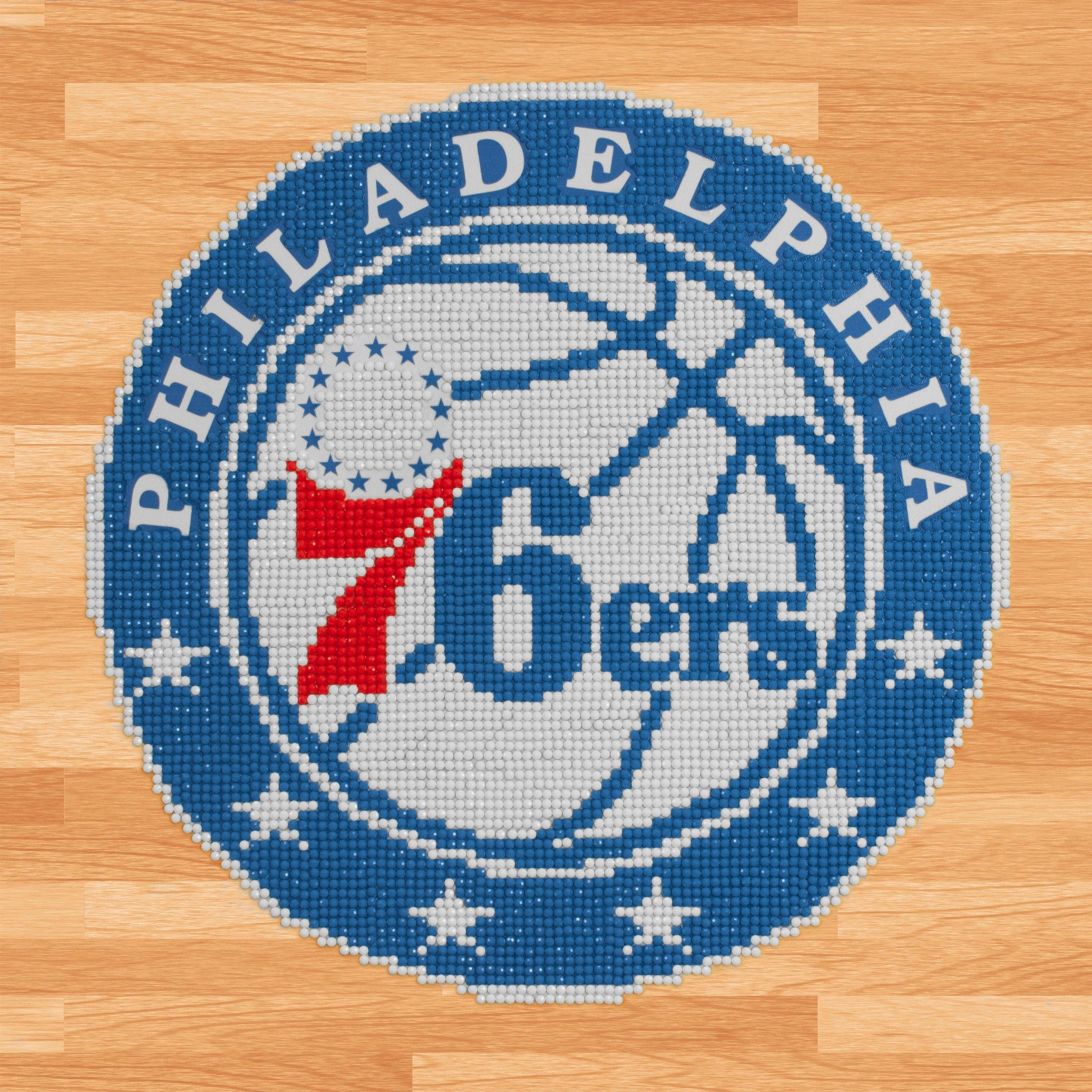 Officially Licensed Camelot Dots NBA Philadelphia 76ers Diamond Painting Kit
