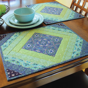 2023 June Tailor Collection-QAYG Placemats  - Casablanca - 6/pack-Quilt As You Go Placemats and Table Runners