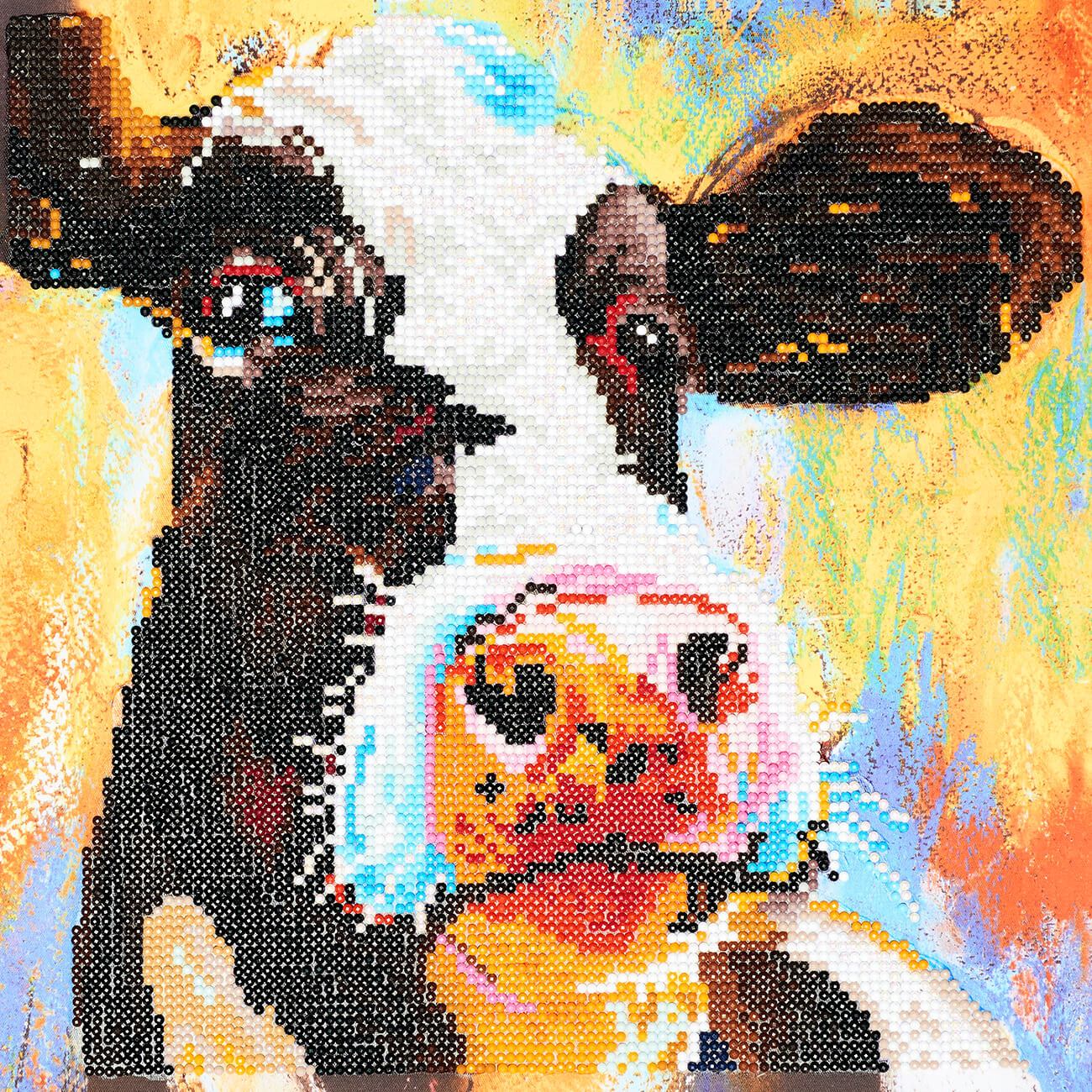 Diamond Art Painted Cow