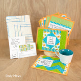 2023 June Tailor Collection-QAYG Inspirational Mug Mats -- Daily Mews - 7/pack-Quilt As You Go Mug Mats