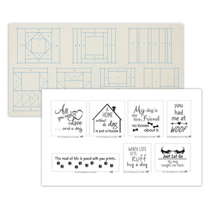 2023 June Tailor Collection-QAYG Inspirational Mug Mats -- Dog Days - 7/pack-Quilt As You Go Mug Mats