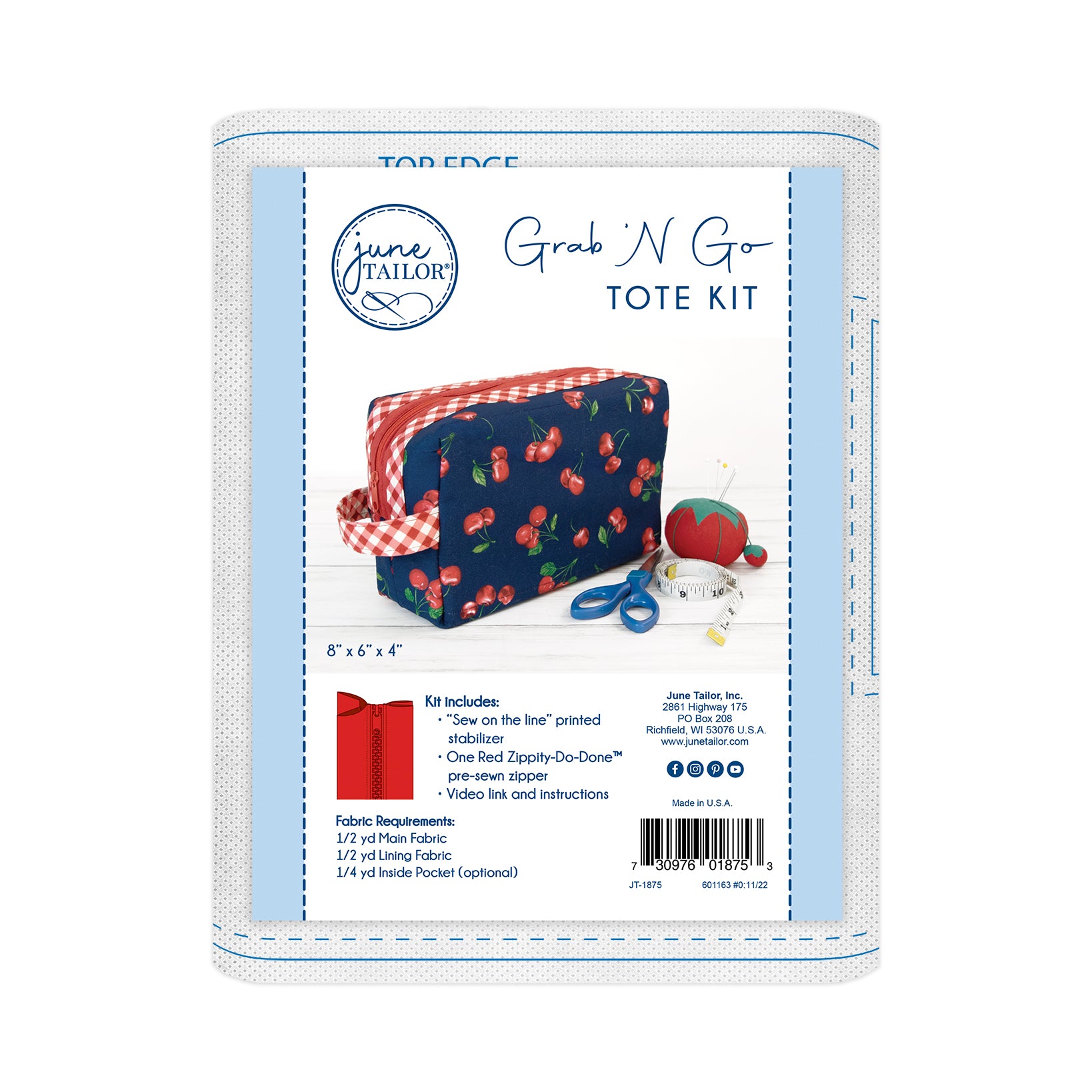 2023 June Tailor Collection-Grab 'n Go Tote- Zippity-Do-Done™ Red-Kits with Zippity-Do-Done™