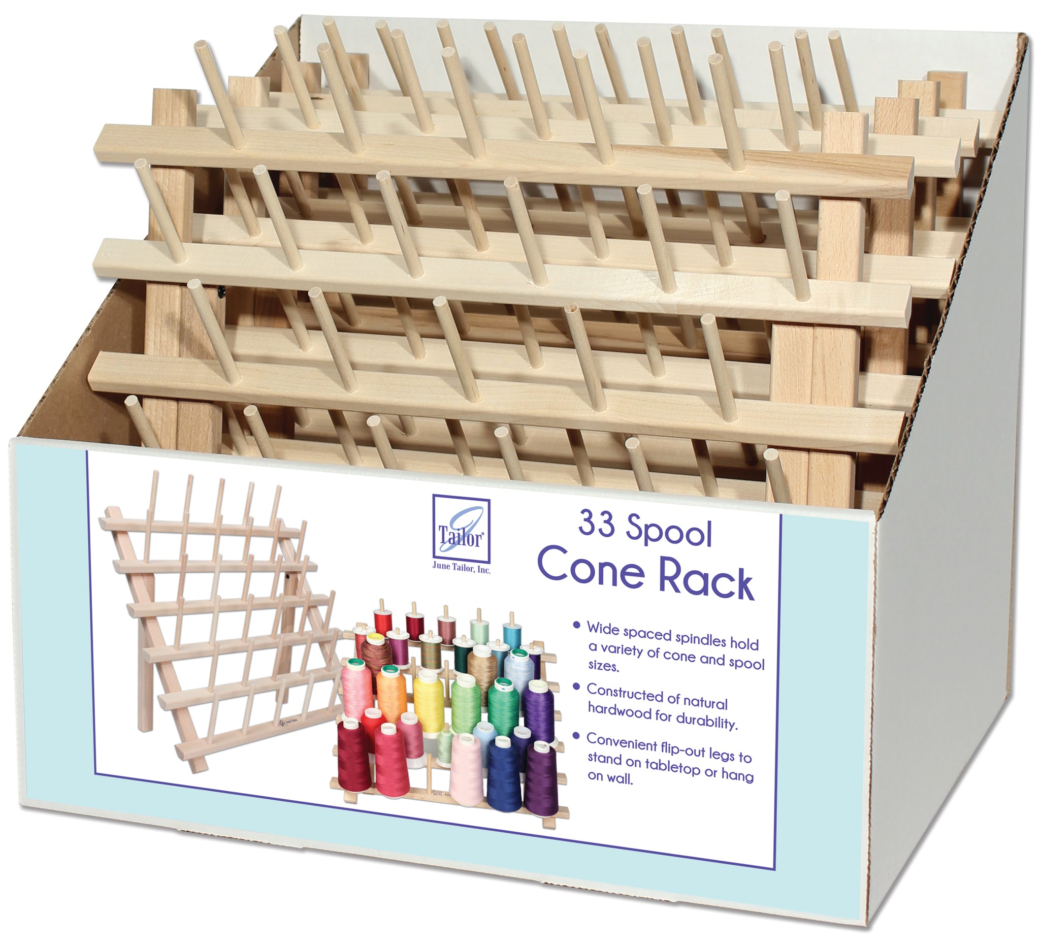 2023 June Tailor Collection-Mid-Size Cone Rack (33 cones with legs)-Thread Storage Racks