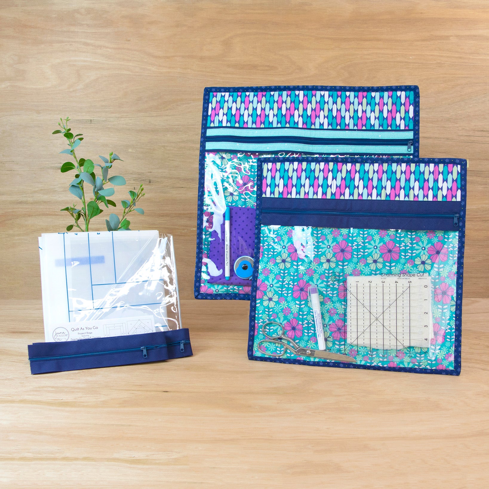 2023 June Tailor Collection-Project Bag Kit (2) - Zippity-Do-Done™ Navy-Kits with Zippity-Do-Done™