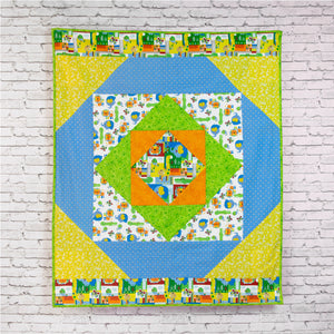 2023 June Tailor Collection-QAYG Square in a Square Lap Quilt - 1/pack-Quilt As You Go Lap Quilts