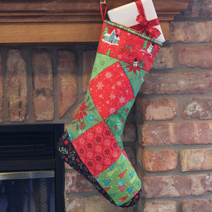 2023 June Tailor Collection-QAYG Holiday Square Stocking - 1/pack-Quilt As You Go Holiday