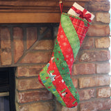 2023 June Tailor Collection-QAYG Holiday Striped Stocking -- 1/pack-Quilt As You Go Holiday