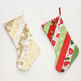 2023 June Tailor Collection-QAYG Holiday Striped Stocking -- 1/pack-Quilt As You Go Holiday