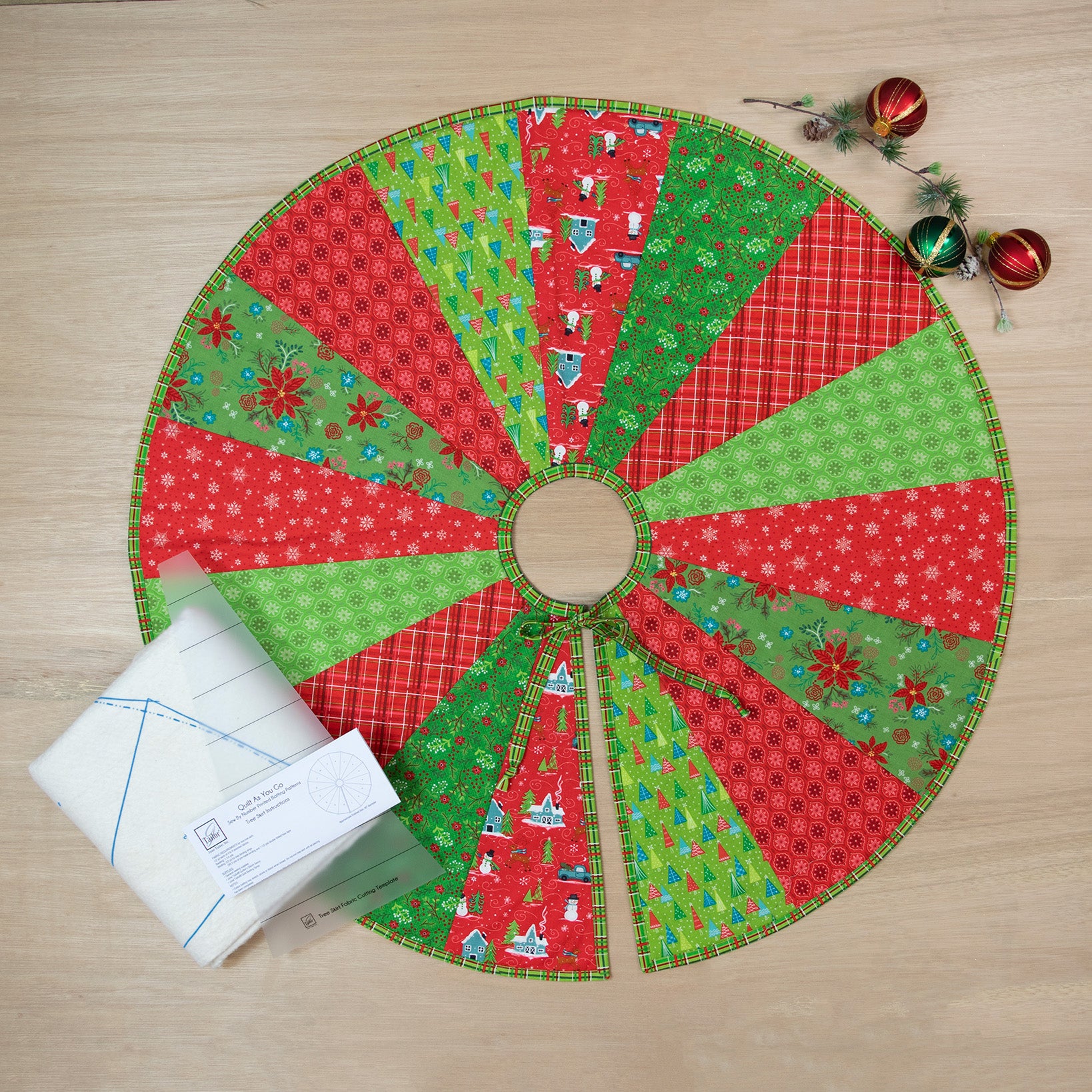 2023 June Tailor Collection-QAYG Tree Skirt - 1/pack-Quilt As You Go Holiday