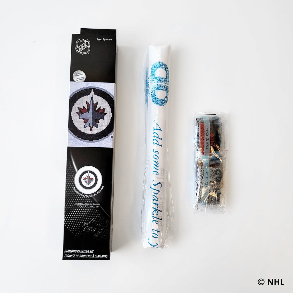 Officially Licensed Camelot Dots NHL Winnipeg Jets Diamond Painting Kit