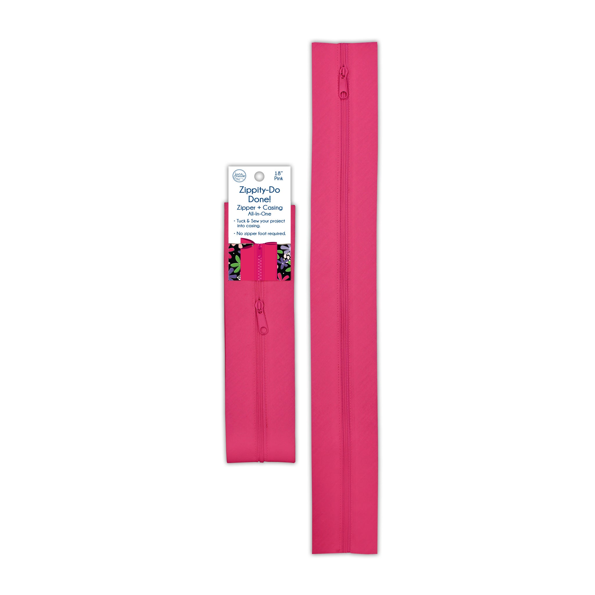 2023 June Tailor Collection-Zippity Do Done™ 18" Pink zipper with pull-Zippity-Do-Done™ Zippers