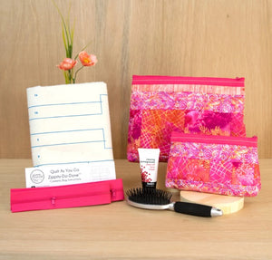 2023 June Tailor Collection-Zippity Do Done™ Cosmetic Bags (2) -QAYG Pink zip-Kits with Zippity-Do-Done™