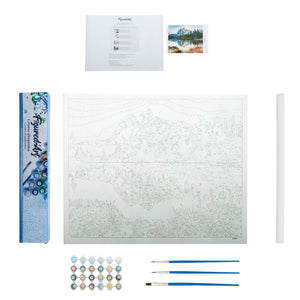 Figured'Art Painting by numbers - Under coconut palms Rolled Kit
