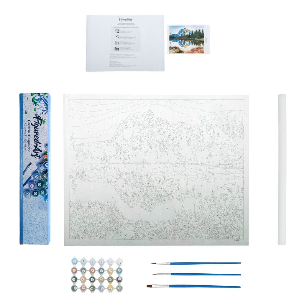 Figured'Art Painting by numbers - Peace and tranquility Rolled Kit
